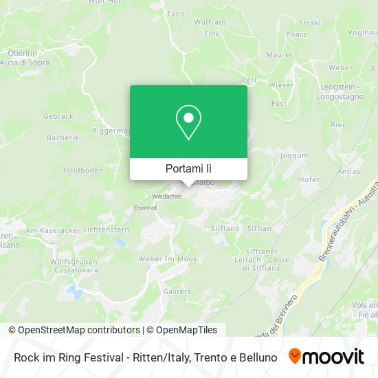 Mappa Rock im Ring Festival - Ritten / Italy