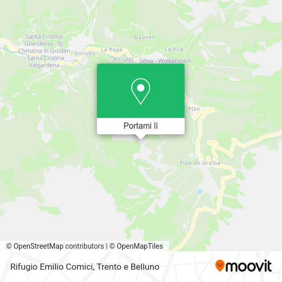 Mappa Rifugio Emilio Comici