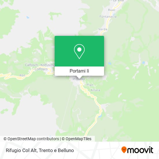 Mappa Rifugio Col Alt