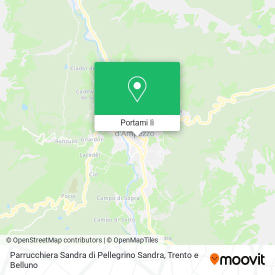 Mappa Parrucchiera Sandra di Pellegrino Sandra