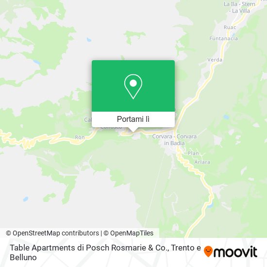 Mappa Table Apartments di Posch Rosmarie & Co.