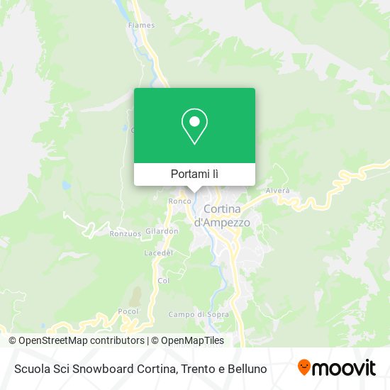 Mappa Scuola Sci Snowboard Cortina