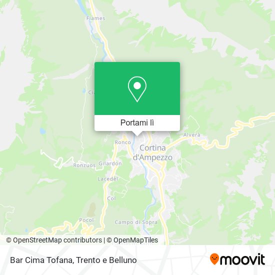 Mappa Bar Cima Tofana