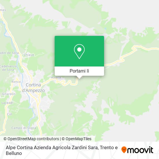 Mappa Alpe Cortina Azienda Agricola Zardini Sara