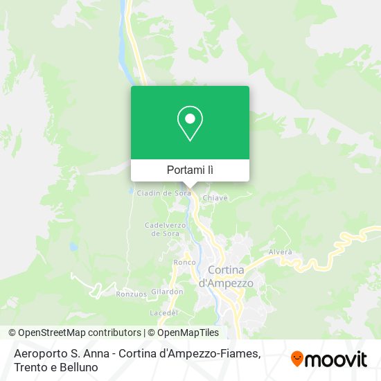Mappa Aeroporto S. Anna - Cortina d'Ampezzo-Fiames