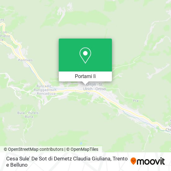 Mappa Cesa Sule' De Sot di Demetz Claudia Giuliana