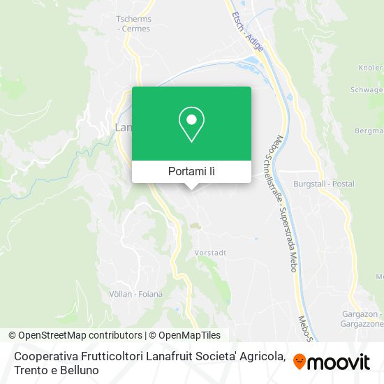 Mappa Cooperativa Frutticoltori Lanafruit Societa' Agricola
