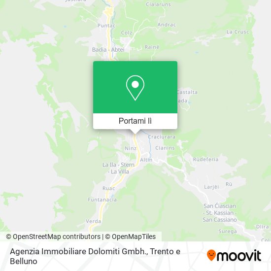 Mappa Agenzia Immobiliare Dolomiti Gmbh.