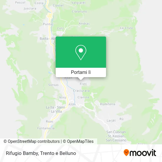 Mappa Rifugio Bamby