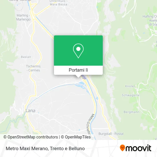 Mappa Metro Maxi Merano