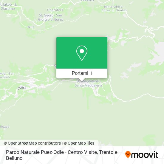 Mappa Parco Naturale Puez-Odle - Centro Visite