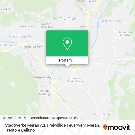 Mappa Stadtwerke Meran Ag. Freiwillige Feuerwehr Meran
