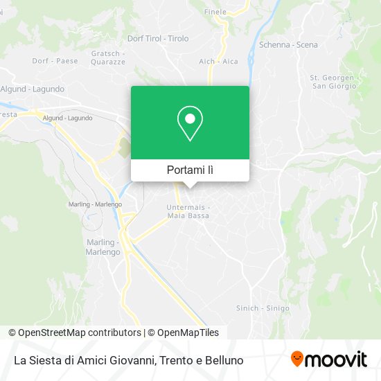 Mappa La Siesta di Amici Giovanni