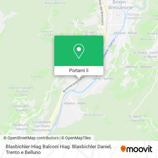 Mappa Blasbichler-Hiag Balconi Hiag. Blasbichler Daniel