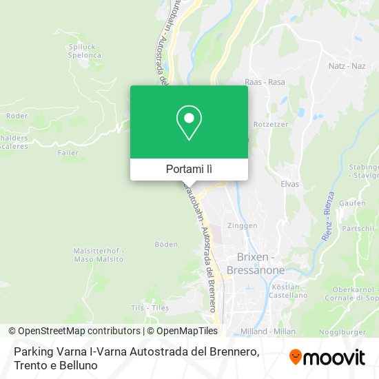Mappa Parking Varna I-Varna Autostrada del Brennero
