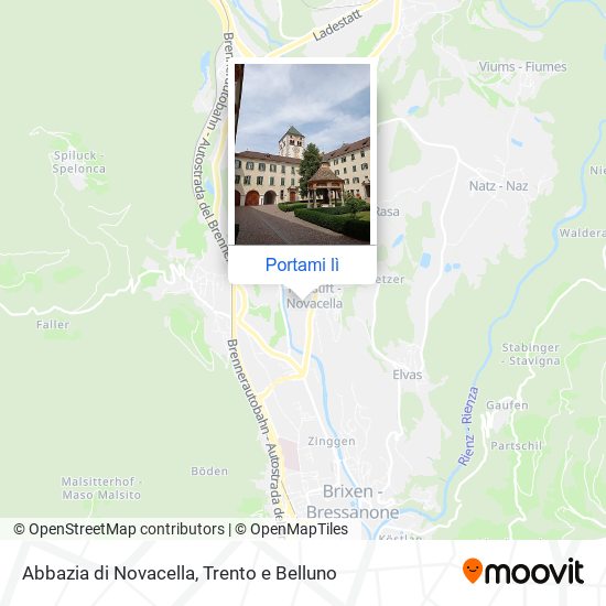 Mappa Abbazia di Novacella
