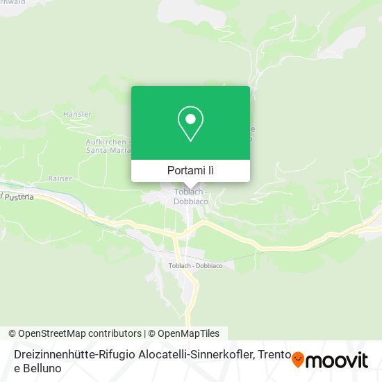 Mappa Dreizinnenhütte-Rifugio Alocatelli-Sinnerkofler