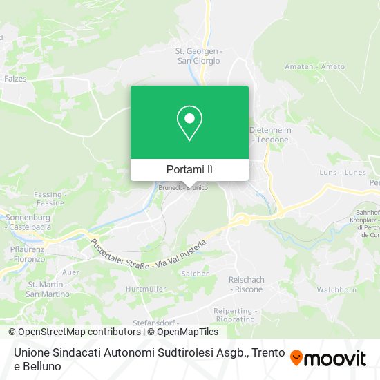 Mappa Unione Sindacati Autonomi Sudtirolesi Asgb.