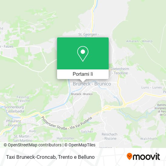 Mappa Taxi Bruneck-Croncab