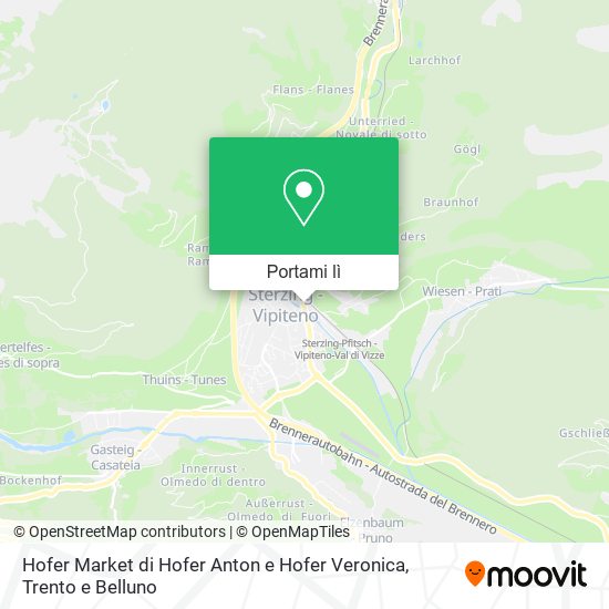 Mappa Hofer Market di Hofer Anton e Hofer Veronica