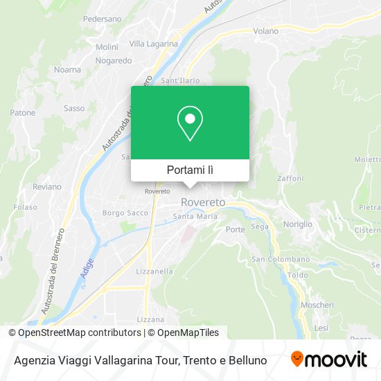 Mappa Agenzia Viaggi Vallagarina Tour