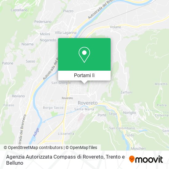 Mappa Agenzia Autorizzata Compass di Rovereto