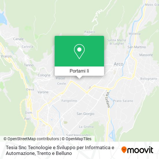 Mappa Tesia Snc Tecnologie e Sviluppo per Informatica e Automazione