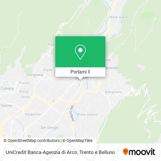 Mappa UniCredit Banca-Agenzia di Arco