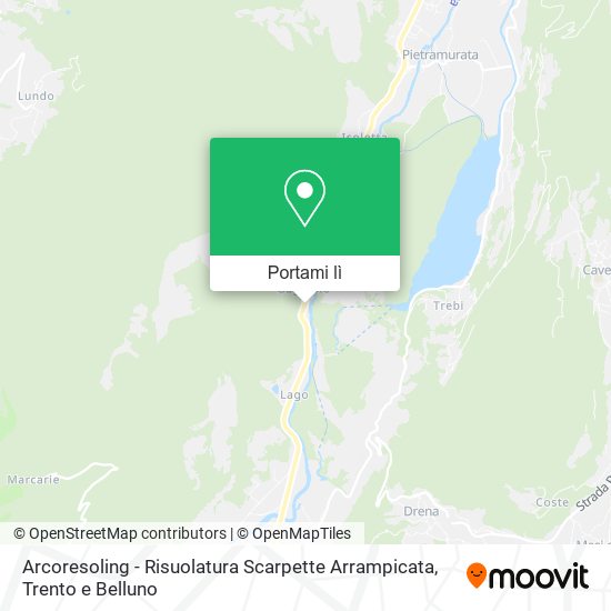 Mappa Arcoresoling - Risuolatura Scarpette Arrampicata