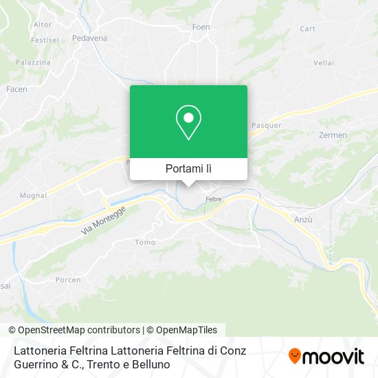 Mappa Lattoneria Feltrina Lattoneria Feltrina di Conz Guerrino & C.