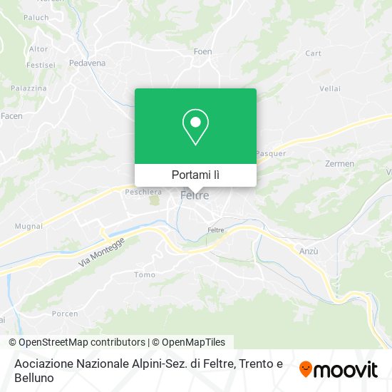 Mappa Aociazione Nazionale Alpini-Sez. di Feltre
