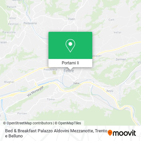 Mappa Bed & Breakfast Palazzo Aldovini Mezzanotte