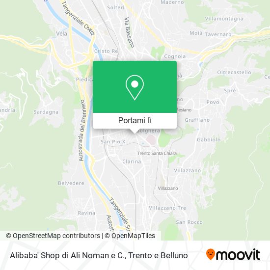 Mappa Alibaba' Shop di Ali Noman e C.