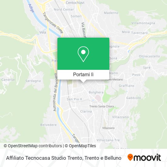 Mappa Affiliato Tecnocasa Studio Trento