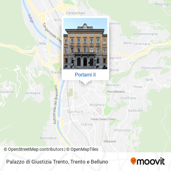 Mappa Palazzo di Giustizia Trento