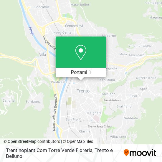 Mappa Trentinoplant.Com Torre Verde Fioreria