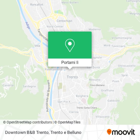 Mappa Downtown B&B Trento