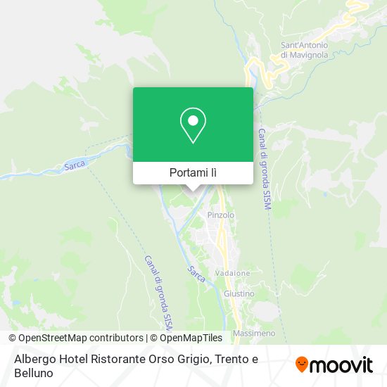 Mappa Albergo Hotel Ristorante Orso Grigio