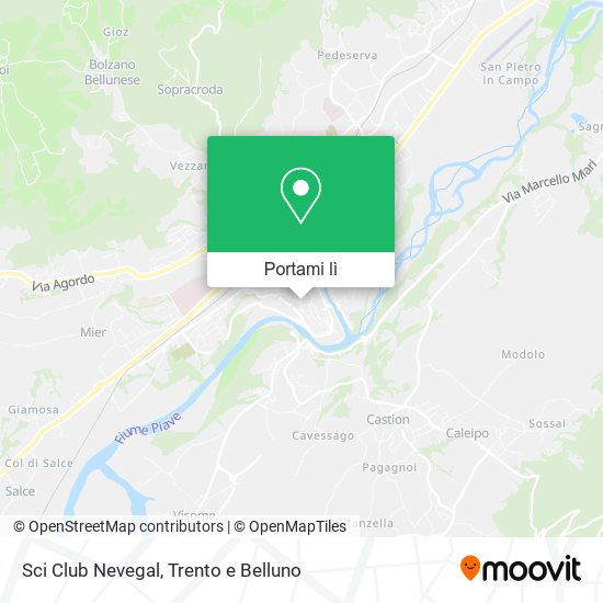 Mappa Sci Club Nevegal