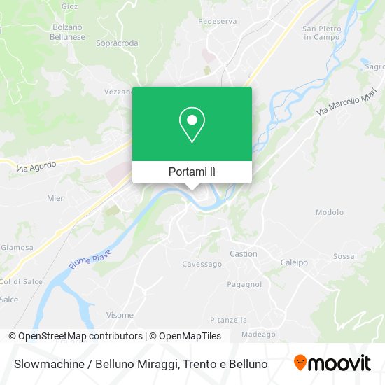 Mappa Slowmachine / Belluno Miraggi