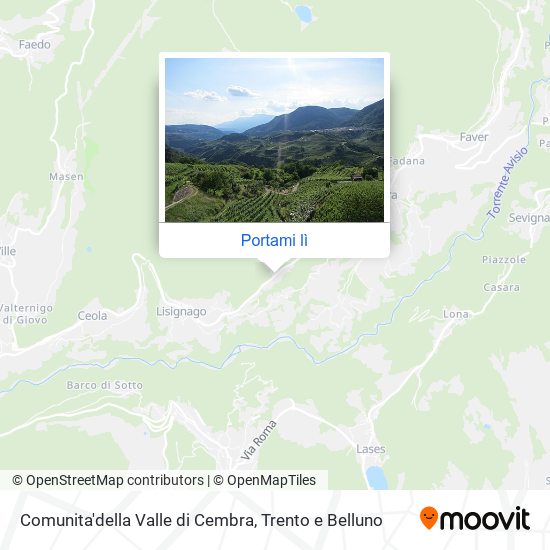 Mappa Comunita'della Valle di Cembra