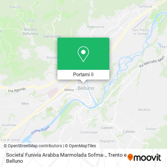 Mappa Societa' Funivia Arabba Marmolada Sofma-.