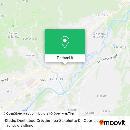 Mappa Studio Dentistico Ortodontico Zanchetta Dr. Gabriele