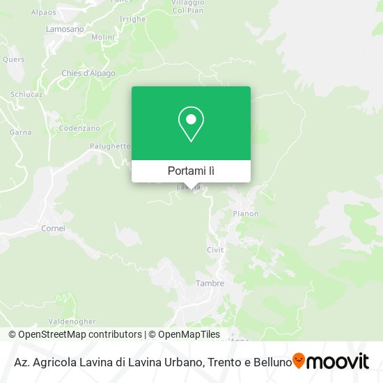 Mappa Az. Agricola Lavina di Lavina Urbano