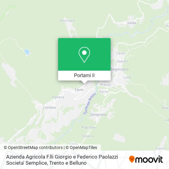 Mappa Azienda Agricola F.lli Giorgio e Federico Paolazzi Societa' Semplice
