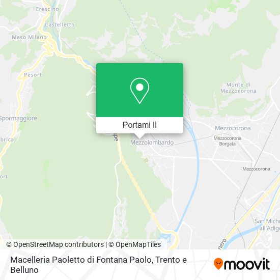 Mappa Macelleria Paoletto di Fontana Paolo