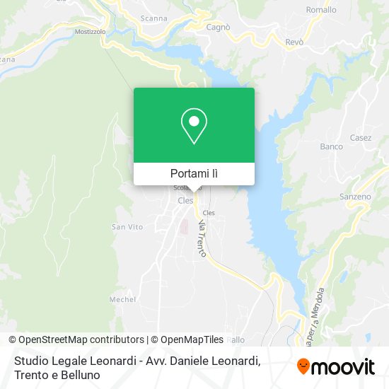 Mappa Studio Legale Leonardi - Avv. Daniele Leonardi