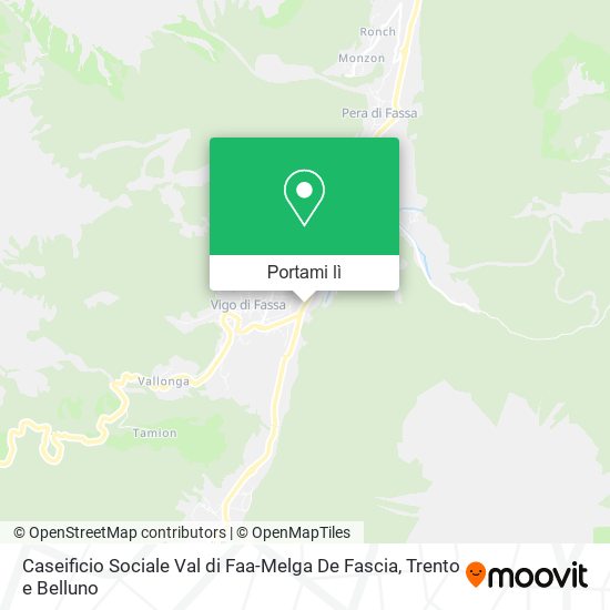 Mappa Caseificio Sociale Val di Faa-Melga De Fascia