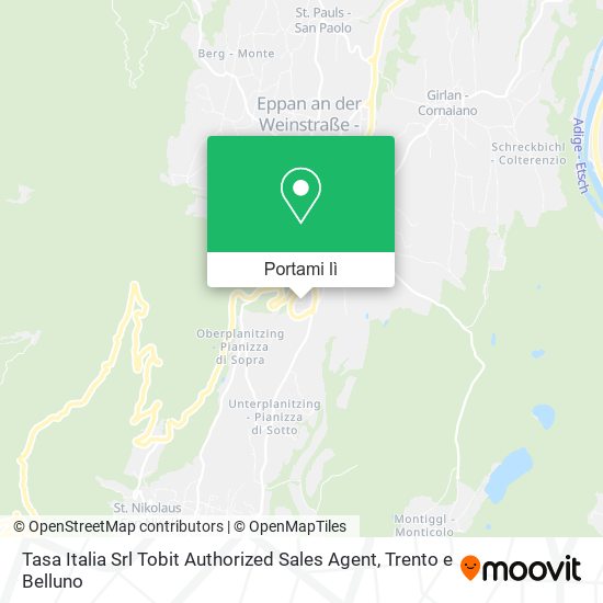 Mappa Tasa Italia Srl Tobit Authorized Sales Agent