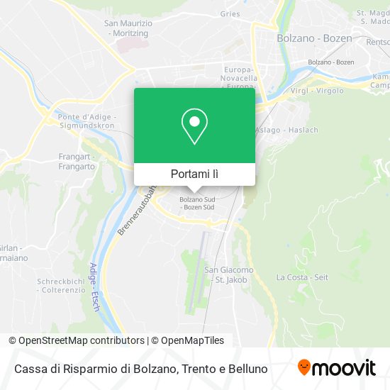 Mappa Cassa di Risparmio di Bolzano